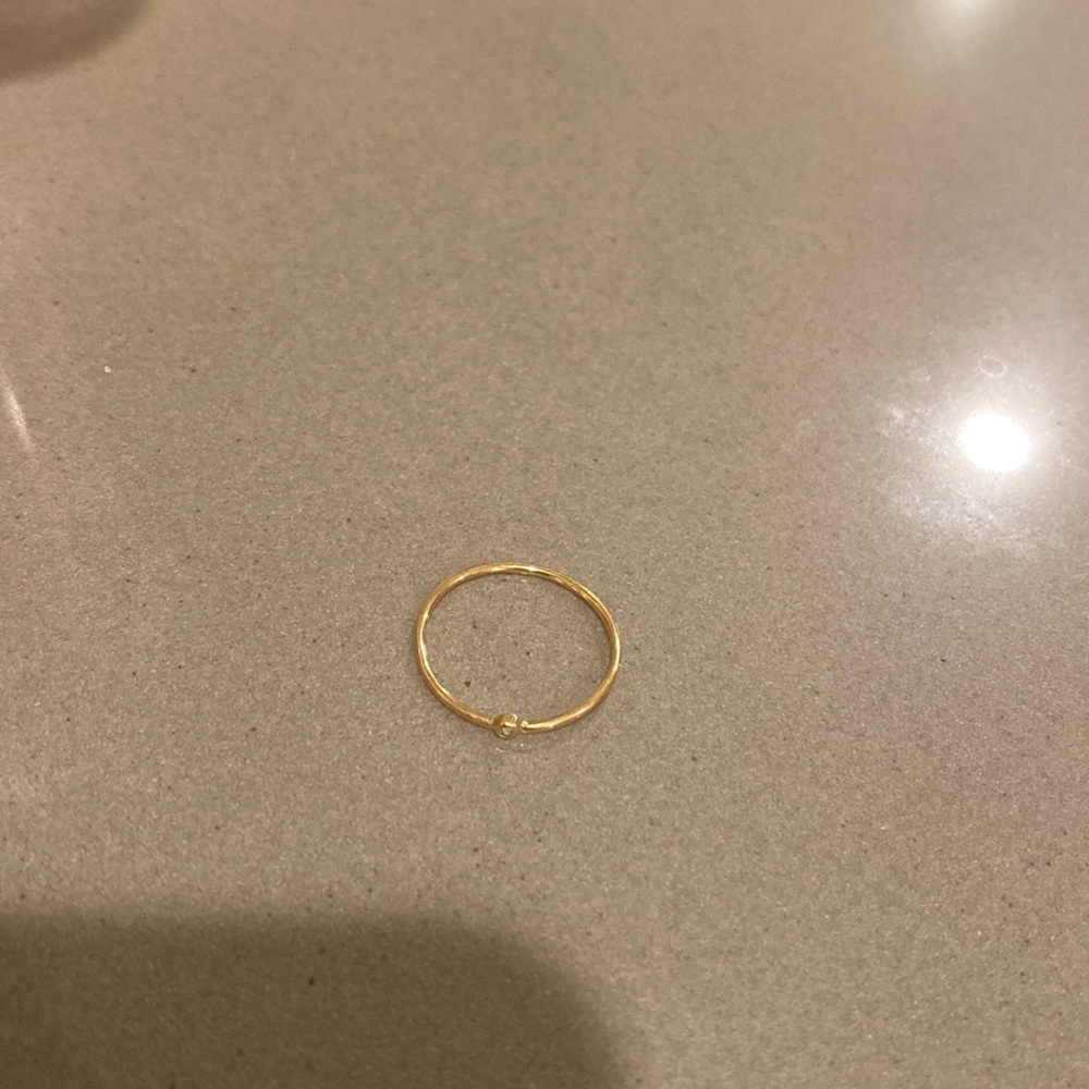 Zoe Chicco Delicate 14k yellow Gold Knot Diamond Ring